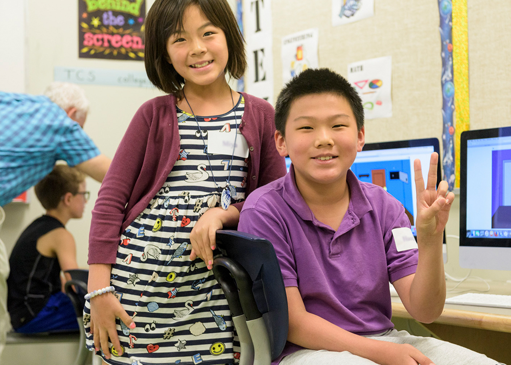 Two Asian students